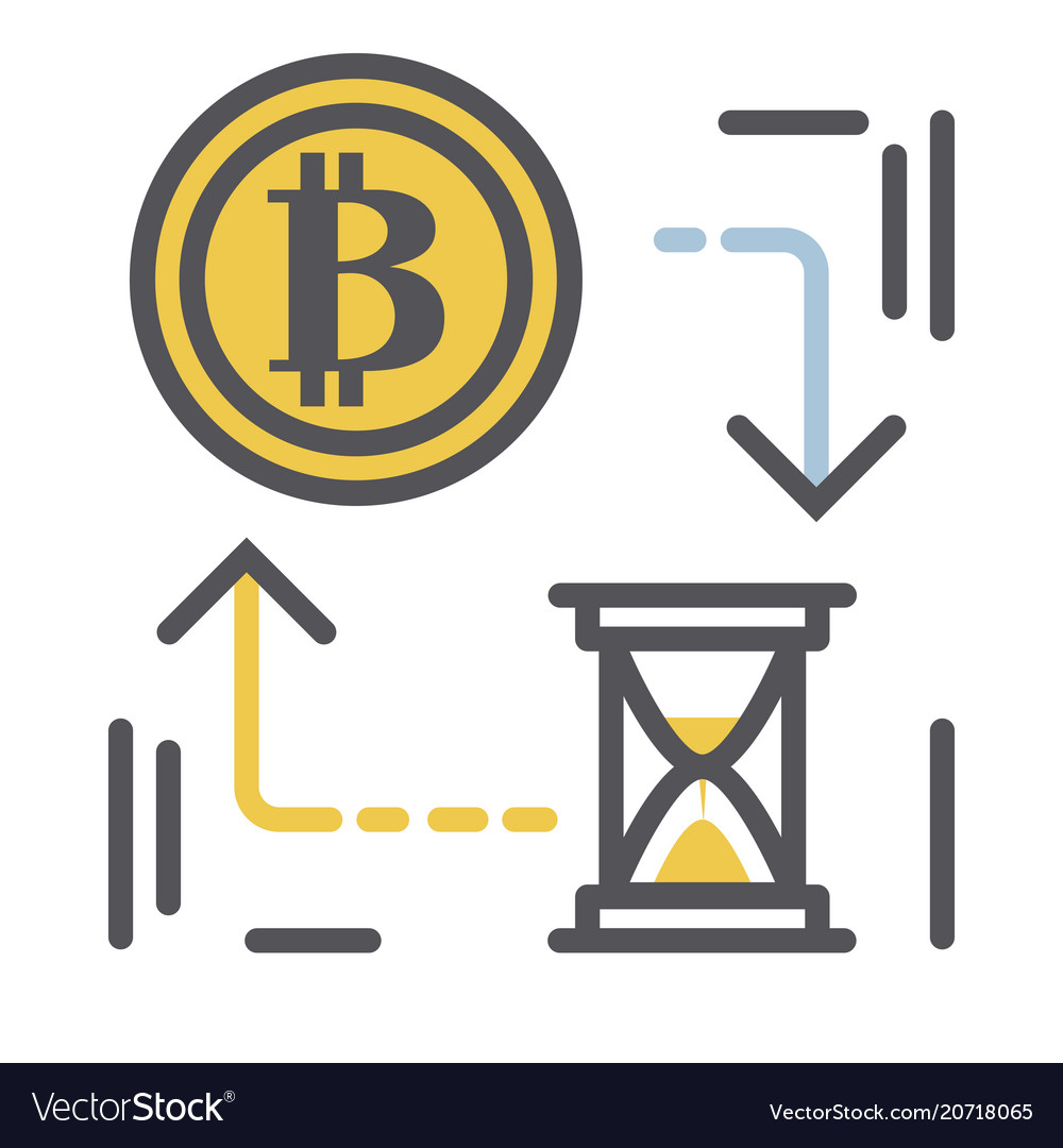 Bitcoin icon in modern thin