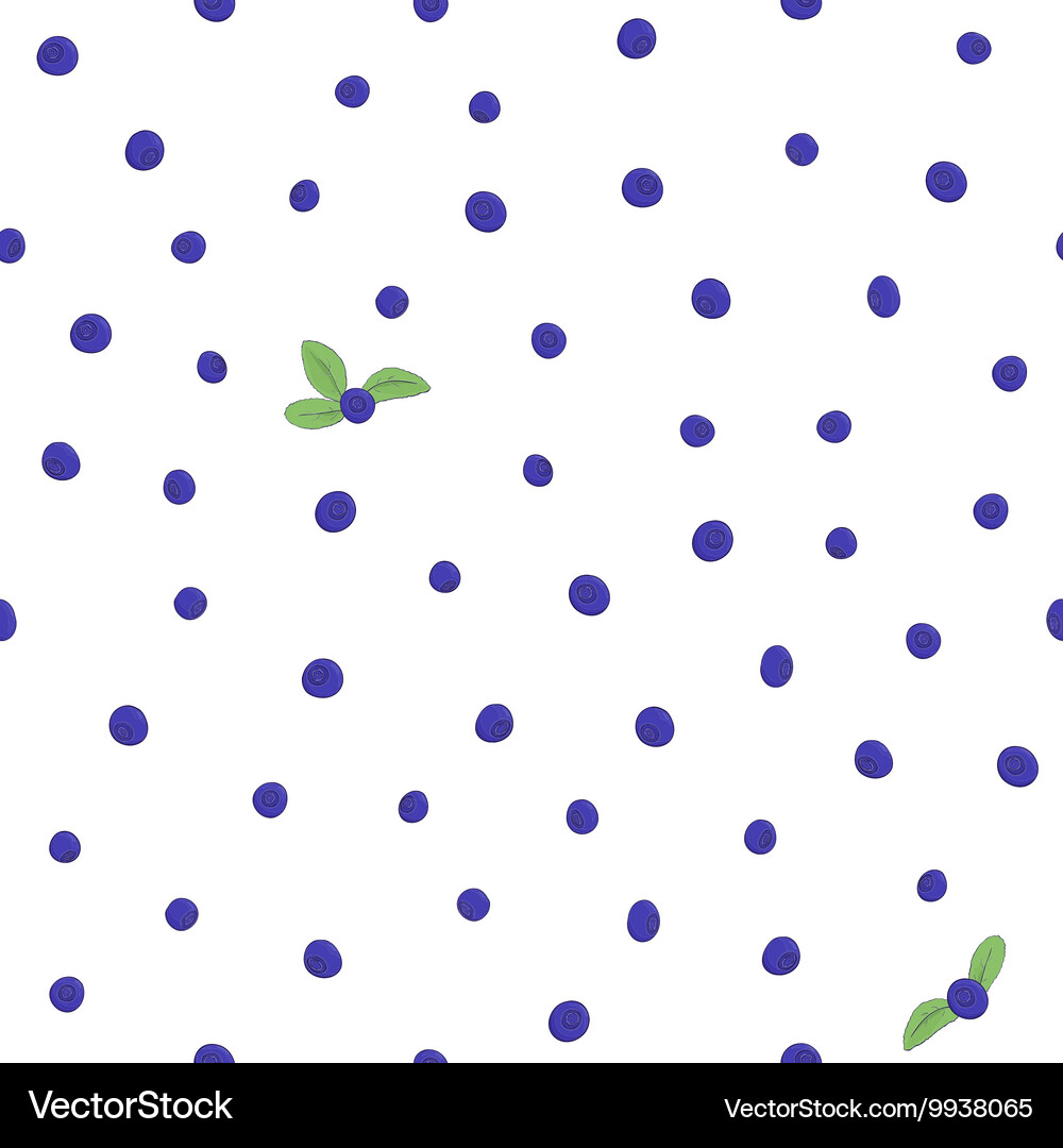 Blueberry seamless pattern Royalty Free Vector Image