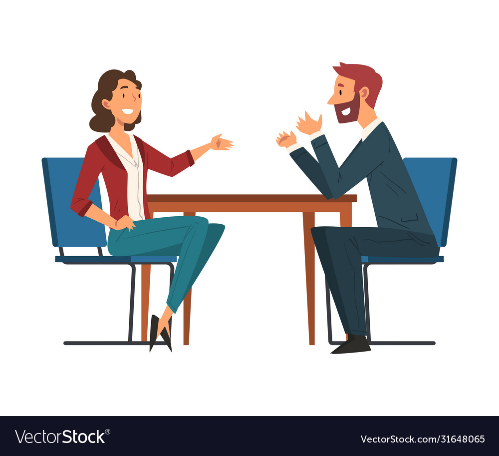 Business negotiations busies people exchanging Vector Image