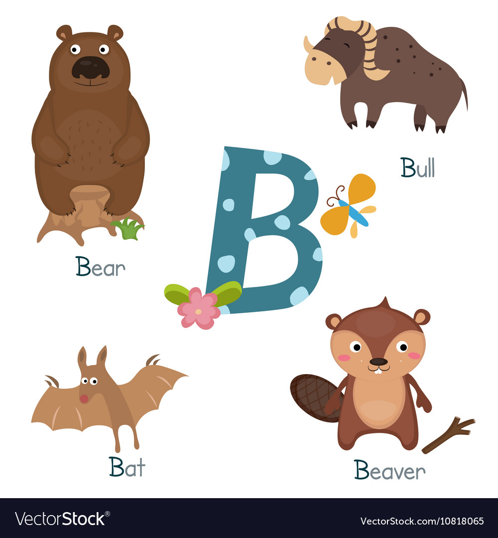 Cute Zoo Alphabet Royalty Free Vector Image - VectorStock