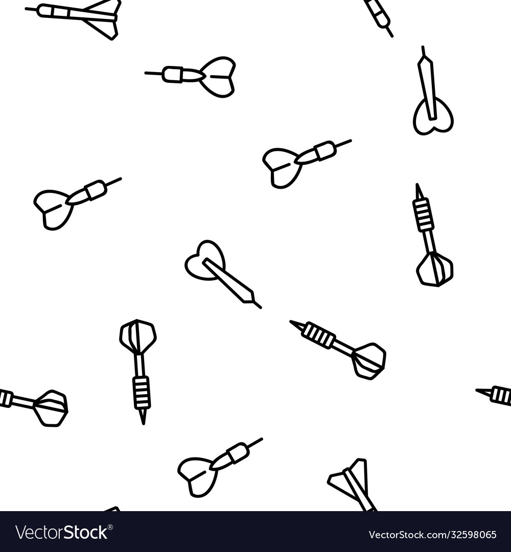 Dart for play game seamless pattern vector image Dart for play game seamless pattern