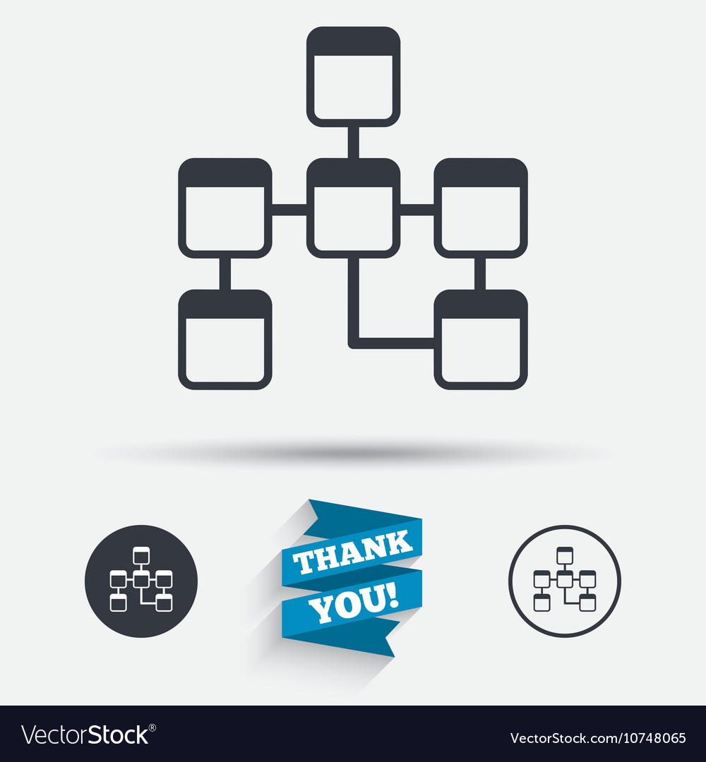 Database sign icon relational schema