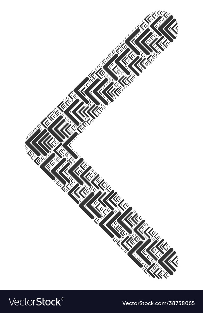 Direction left recursive mosaic itself items vector image Direction left recursive mosaic itself items