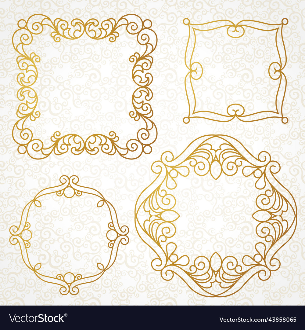 Elegant elements for frame design in eastern style