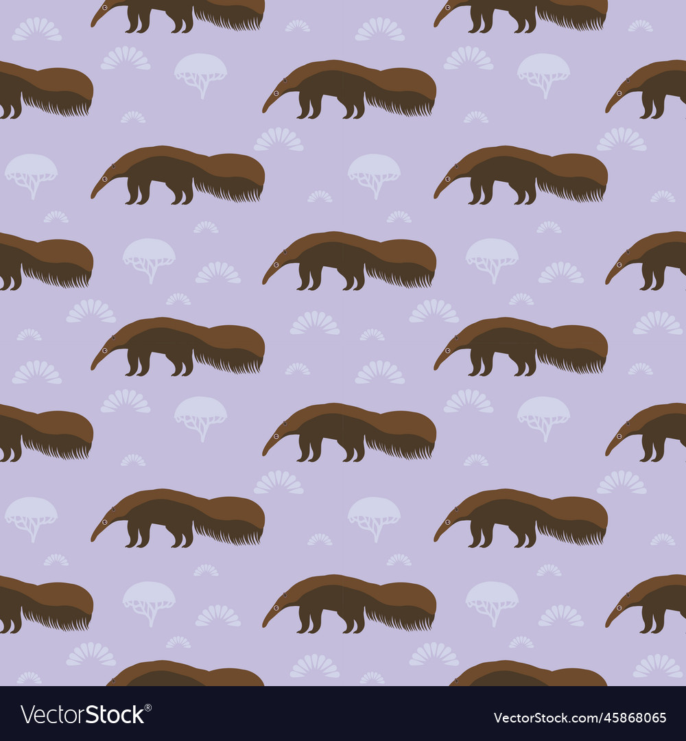 Funny brown giant anteater ant bear ant-eater vector image Funny brown giant anteater ant bear ant-eater