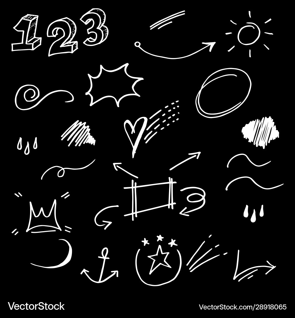 Hand drawn doodle design element Royalty Free Vector Image