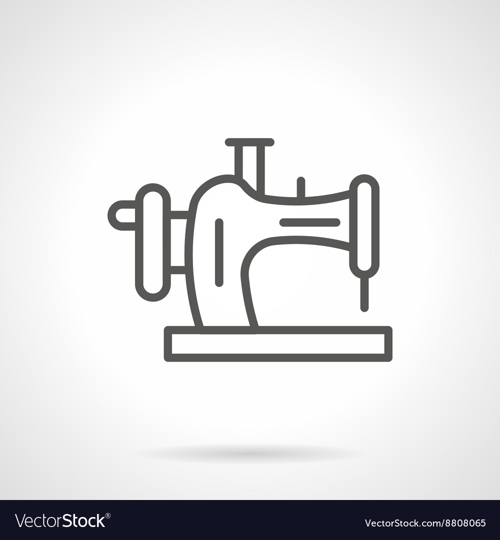 Haushaltsnähgeräte schwarz Linie Icon