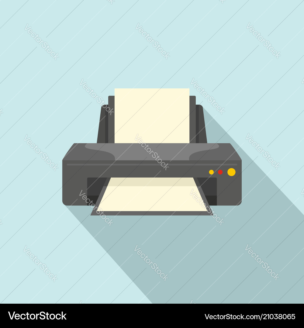 Jet printer icon flat style Royalty Free Vector Image