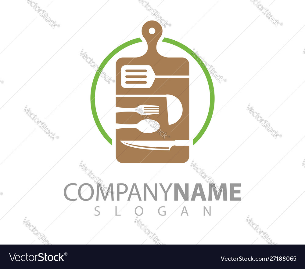 Logo Template For Food Cooking Restaurant Chef Vector Image