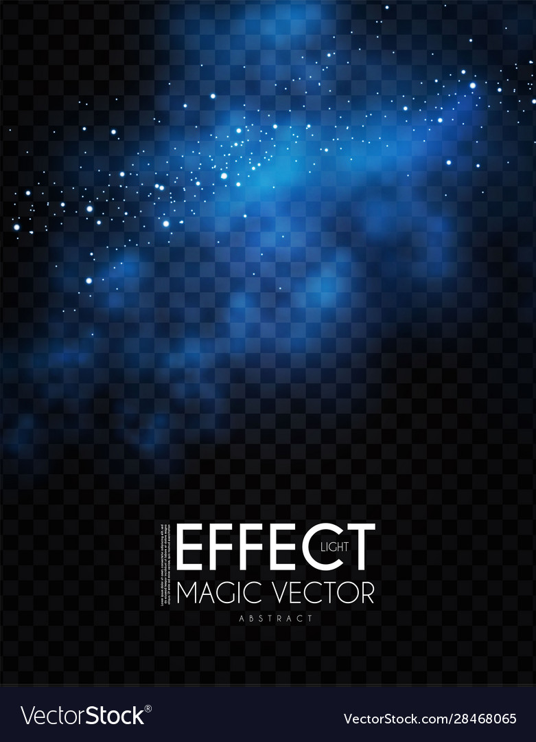Magic fog with light on transparent background vector image Magic fog with light on transparent background