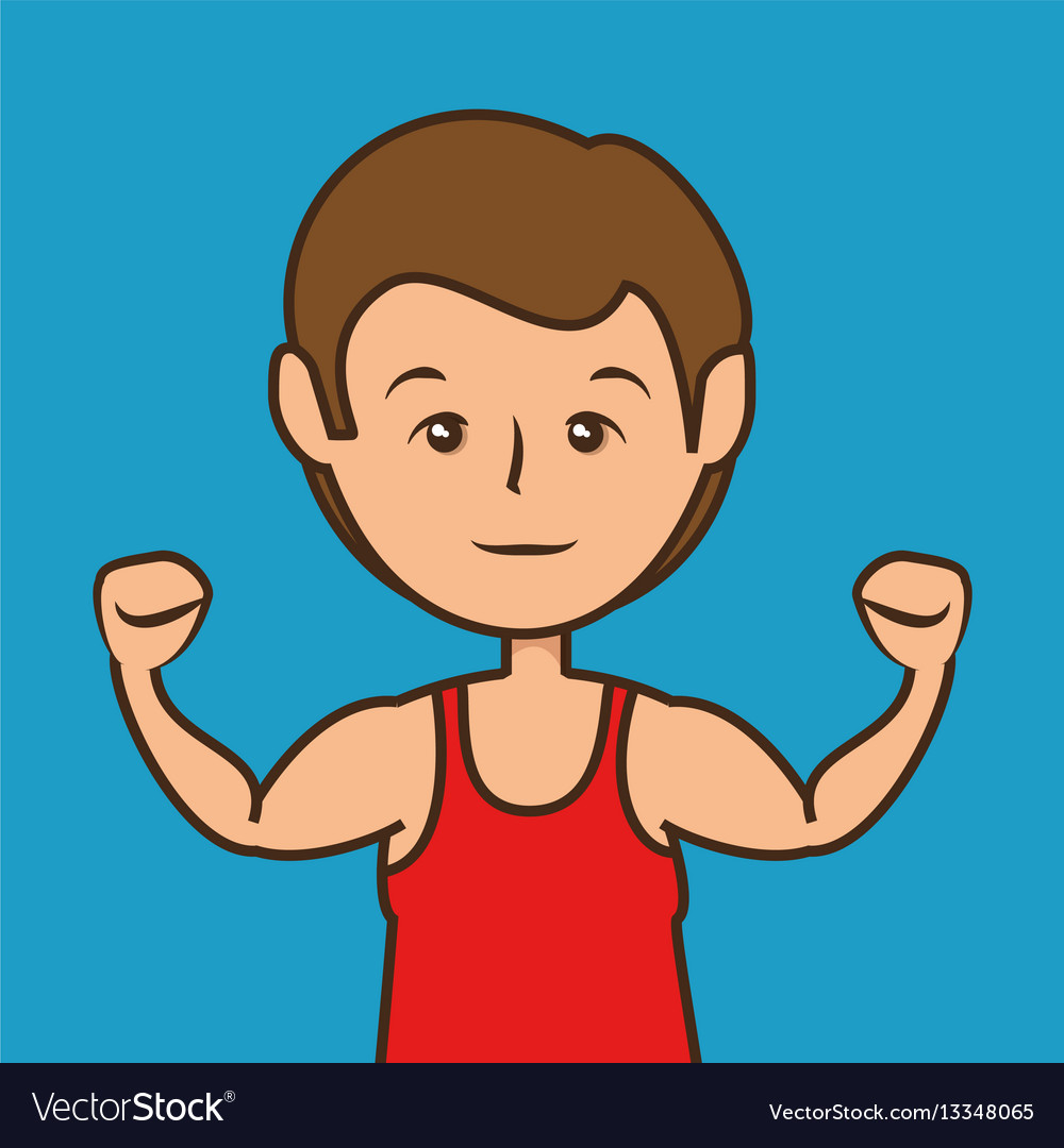 Man athlete healthy lifestyle Royalty Free Vector Image