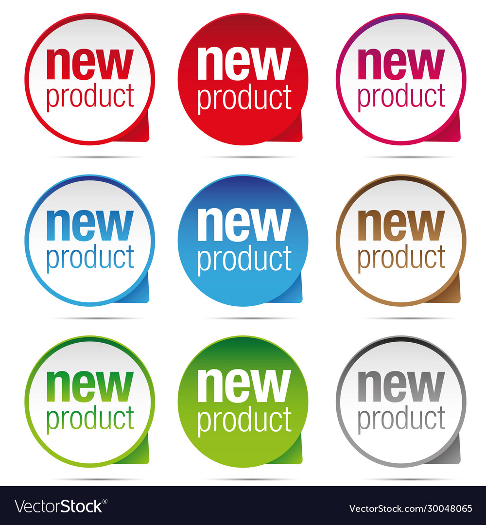 New product label badge set Royalty Free Vector Image