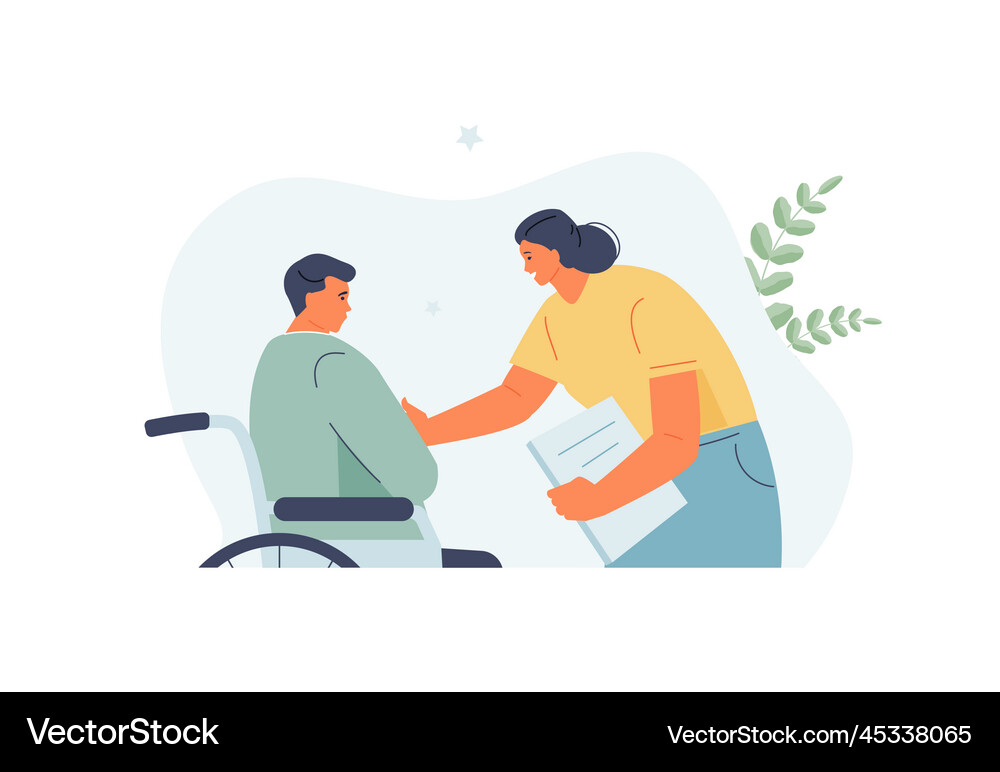 Palliative care psychologist support volunteering Vector Image