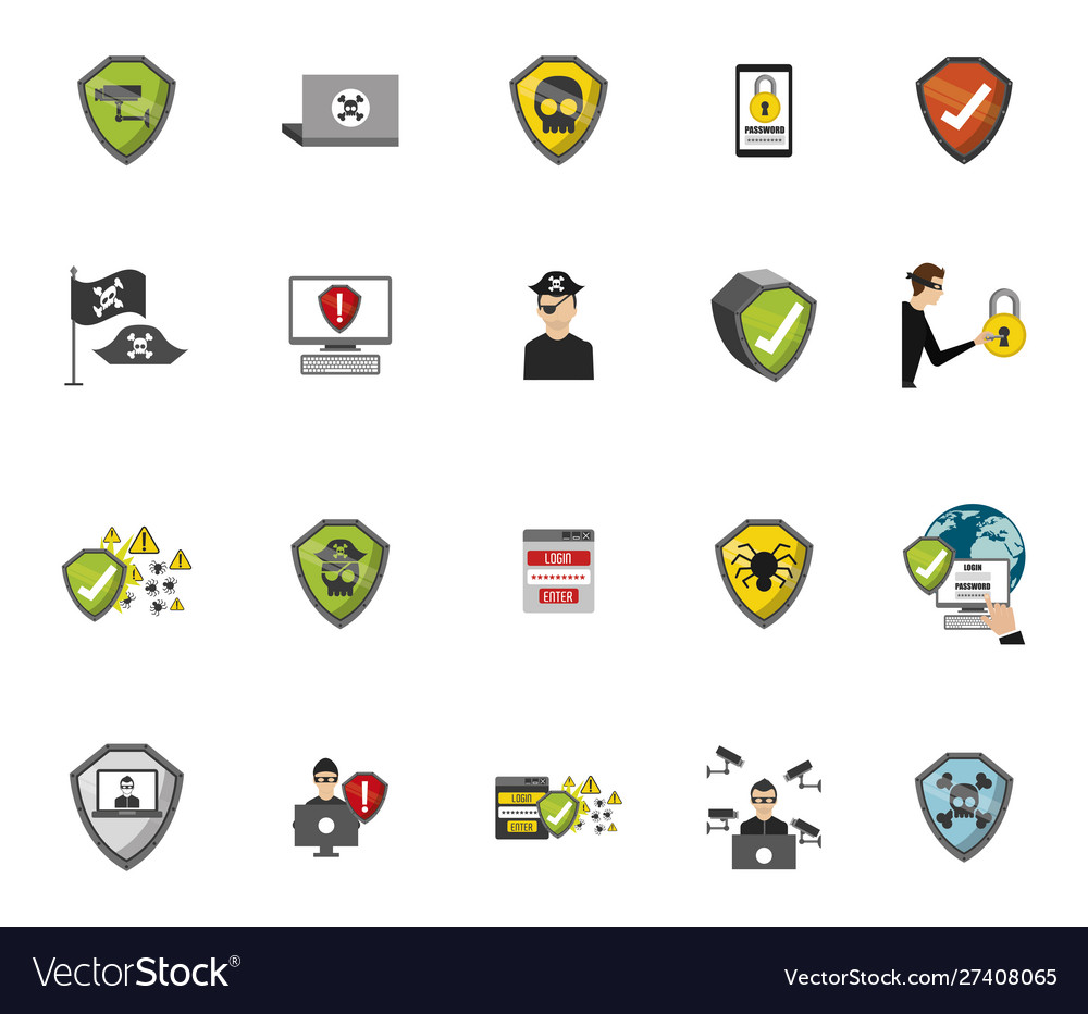 Security system icon set design