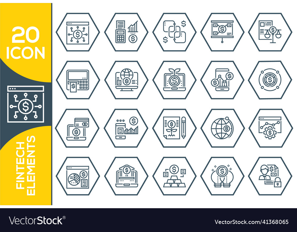 Set of monoweight linear icons and symbols