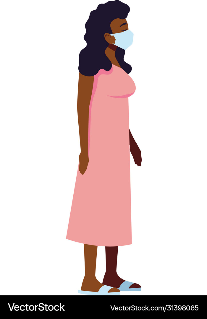 Woman with mask design Royalty Free Vector Image