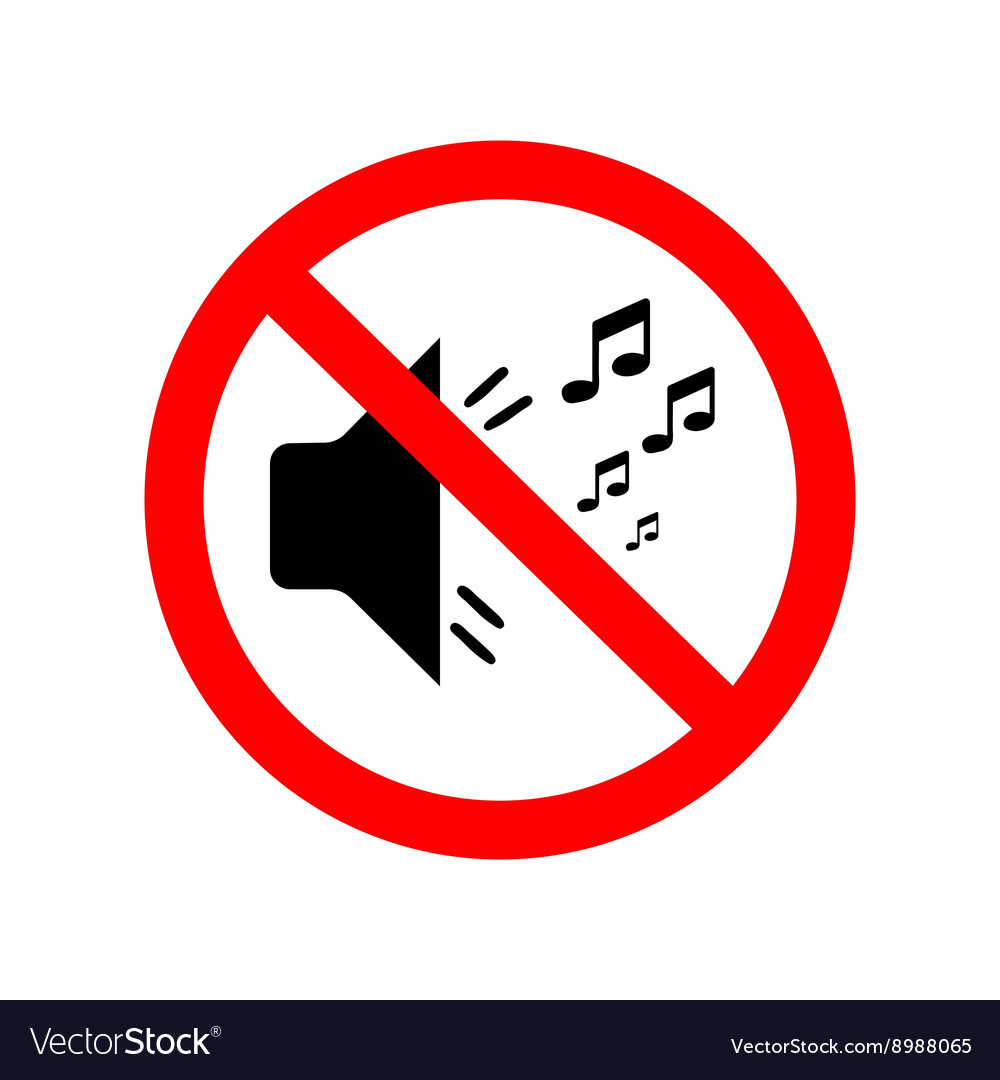 You Can Not Make Noise Royalty Free Vector Image