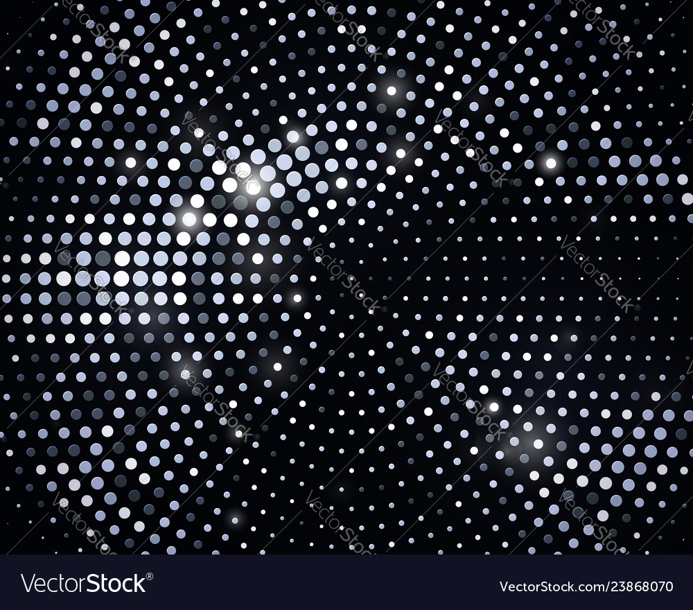 Silver glitter on dark transparent background Vector Image