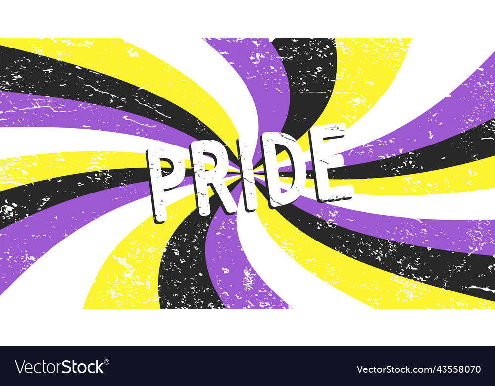 Background with flag of non-binary identities