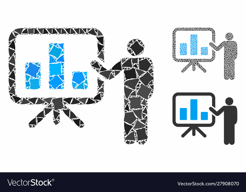 Bar chart presentation composition icon humpy