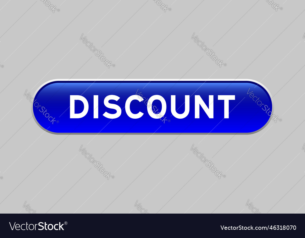 Blue color capsule shape button with word vector image Blue color capsule shape button with word