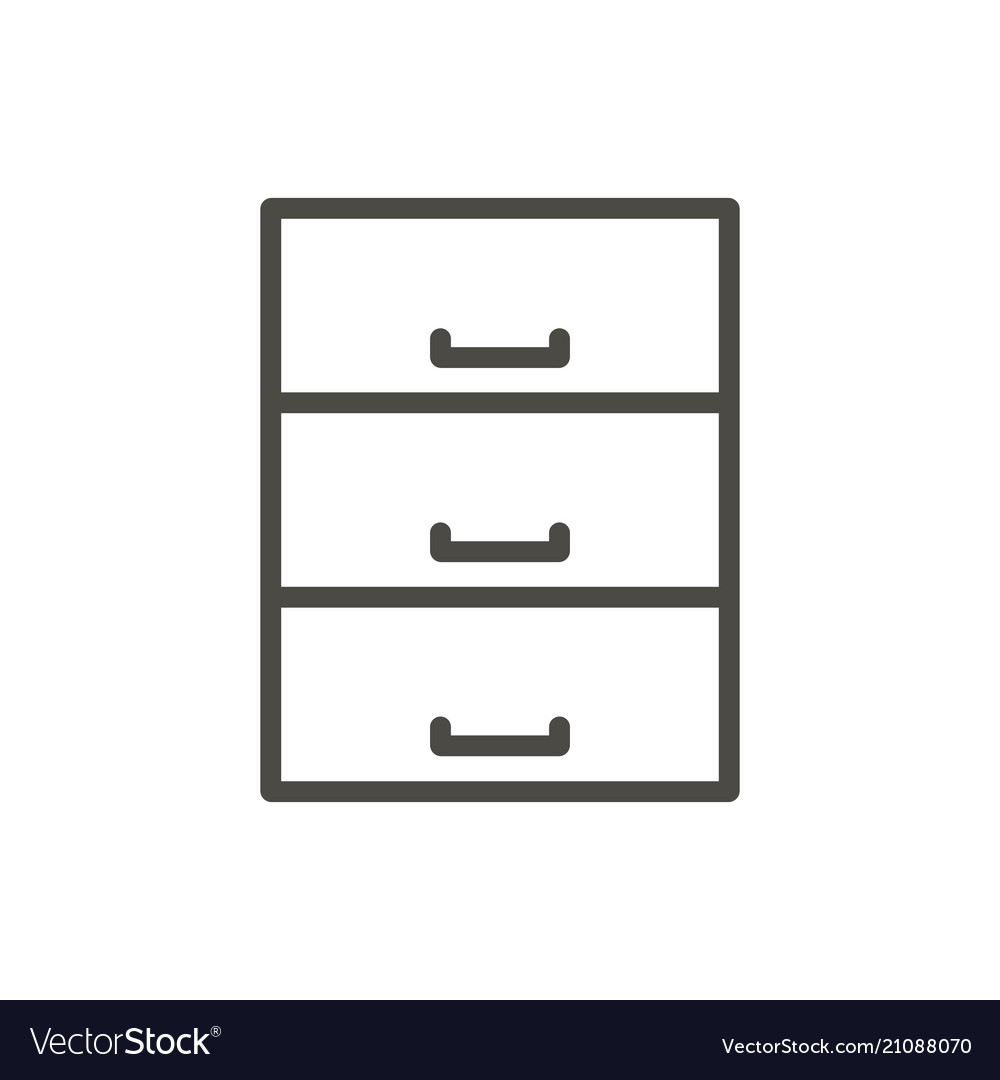 Data base icon outline archive line vector image Data base icon outline archive line