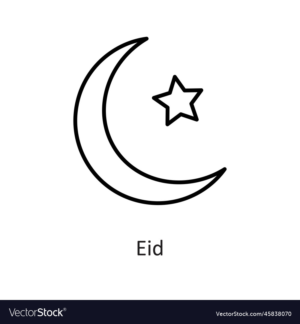 Eid outline icon design holid