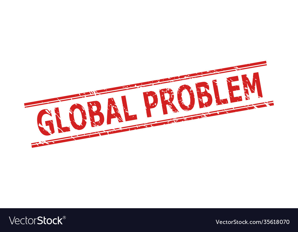 Global problem seal with grunge surface and double