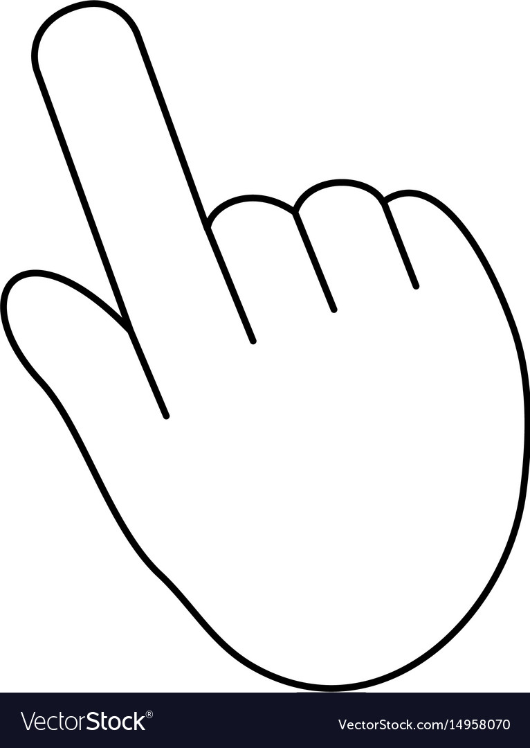 Hand pointing cursor