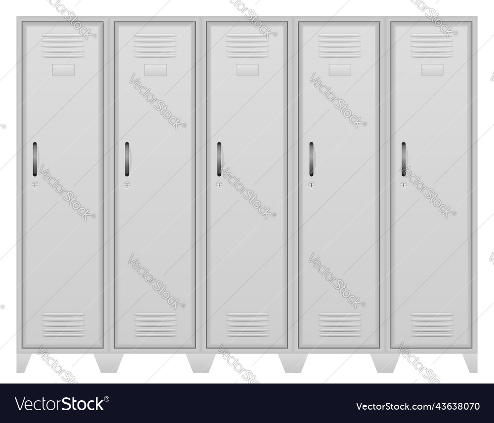 Metallic lockers stock Royalty Free Vector Image