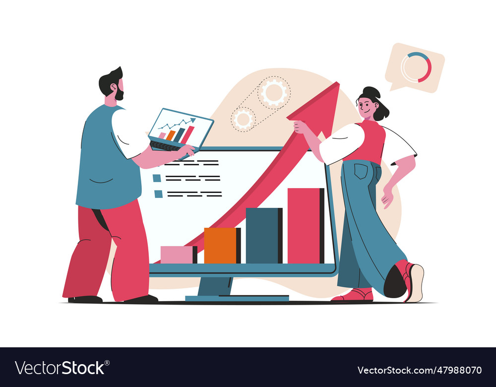 Sales performance concept isolated finance