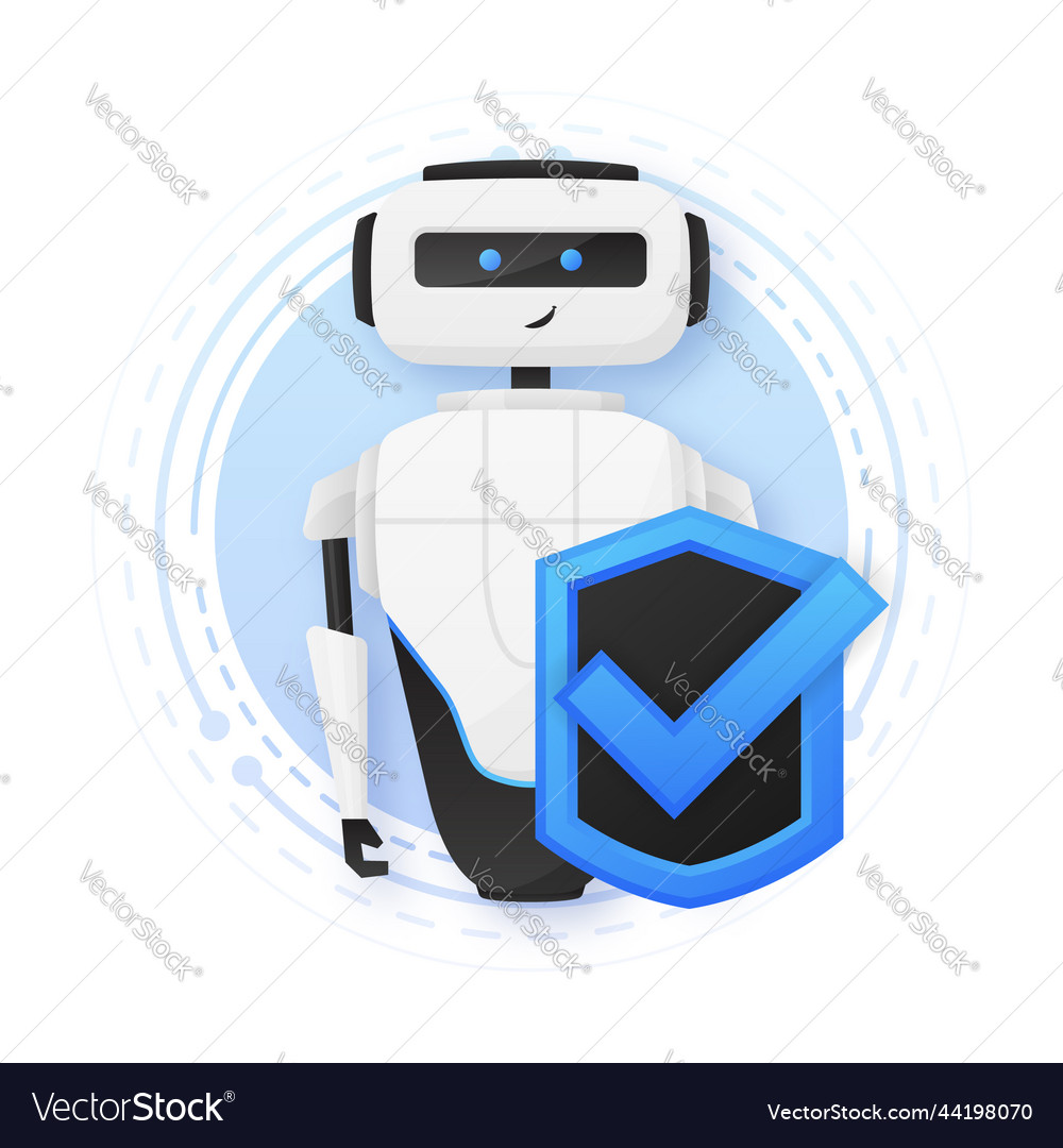 Secured bot icon confidential dialog chatbot vector image Secured bot icon confidential dialog chatbot