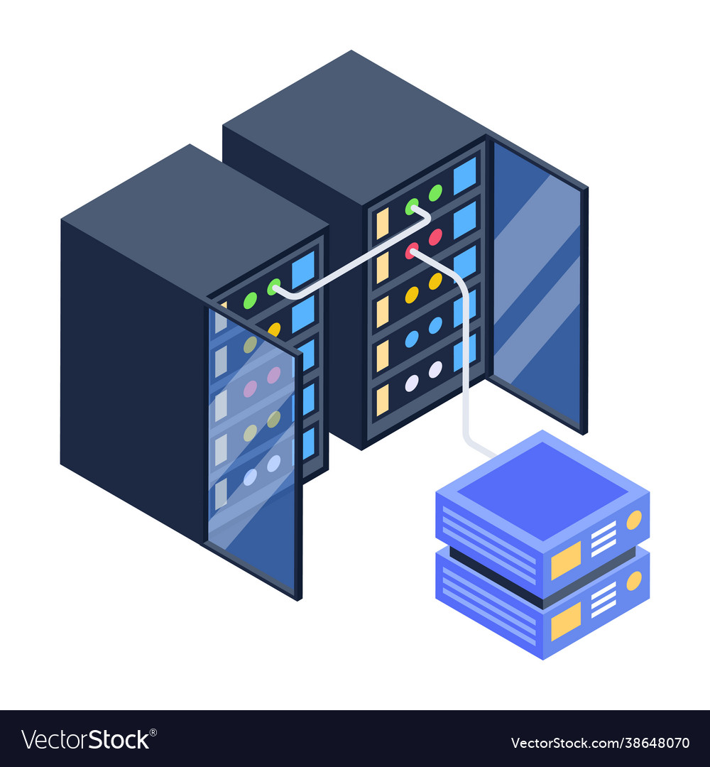 Server room Royalty Free Vector Image - VectorStock