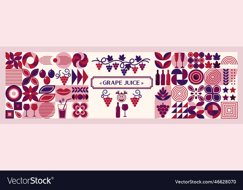 Set of design elements in simple geometric style vector image Set of design elements in simple geometric style