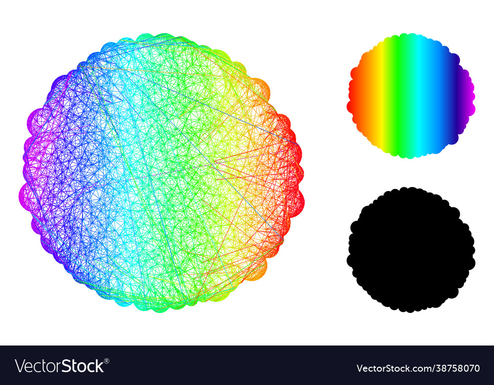 Spectrum net gradient core icon vector image Spectrum net gradient core icon