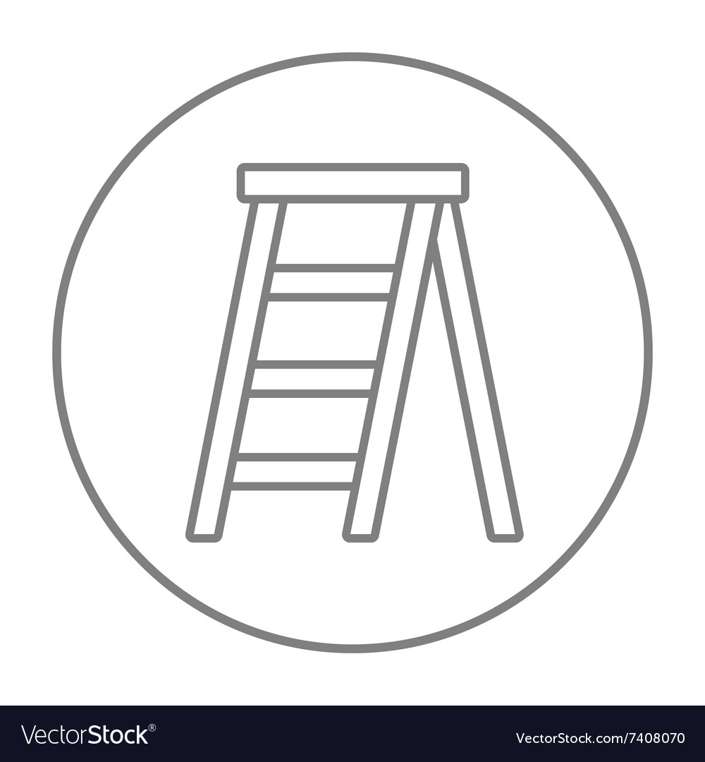 Stepladder line icon