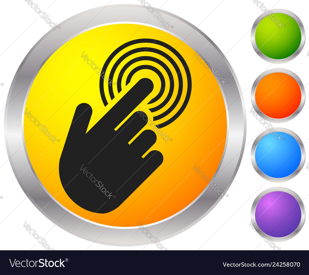 Tapping touchscreen on interface mobile phone icon vector image Tapping touchscreen on interface mobile phone icon