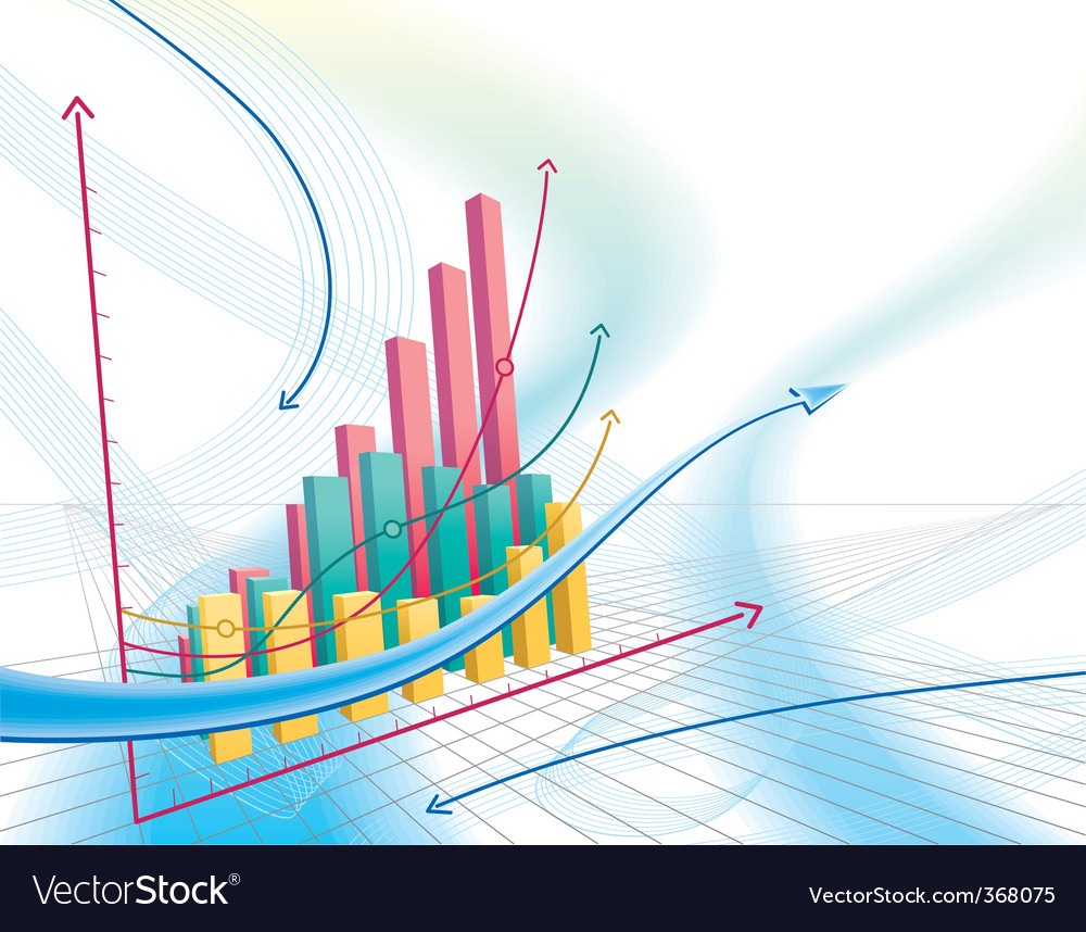 Abstract business graph Royalty Free Vector Image