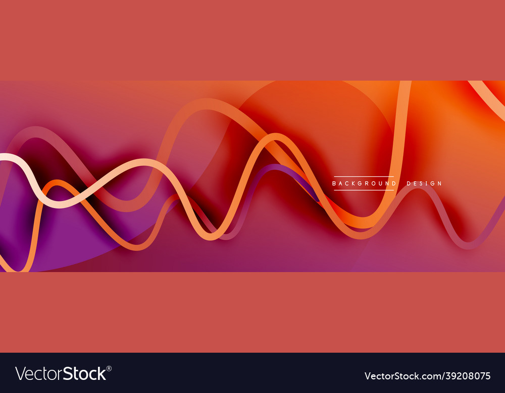 Abstract gradient background with wave line
