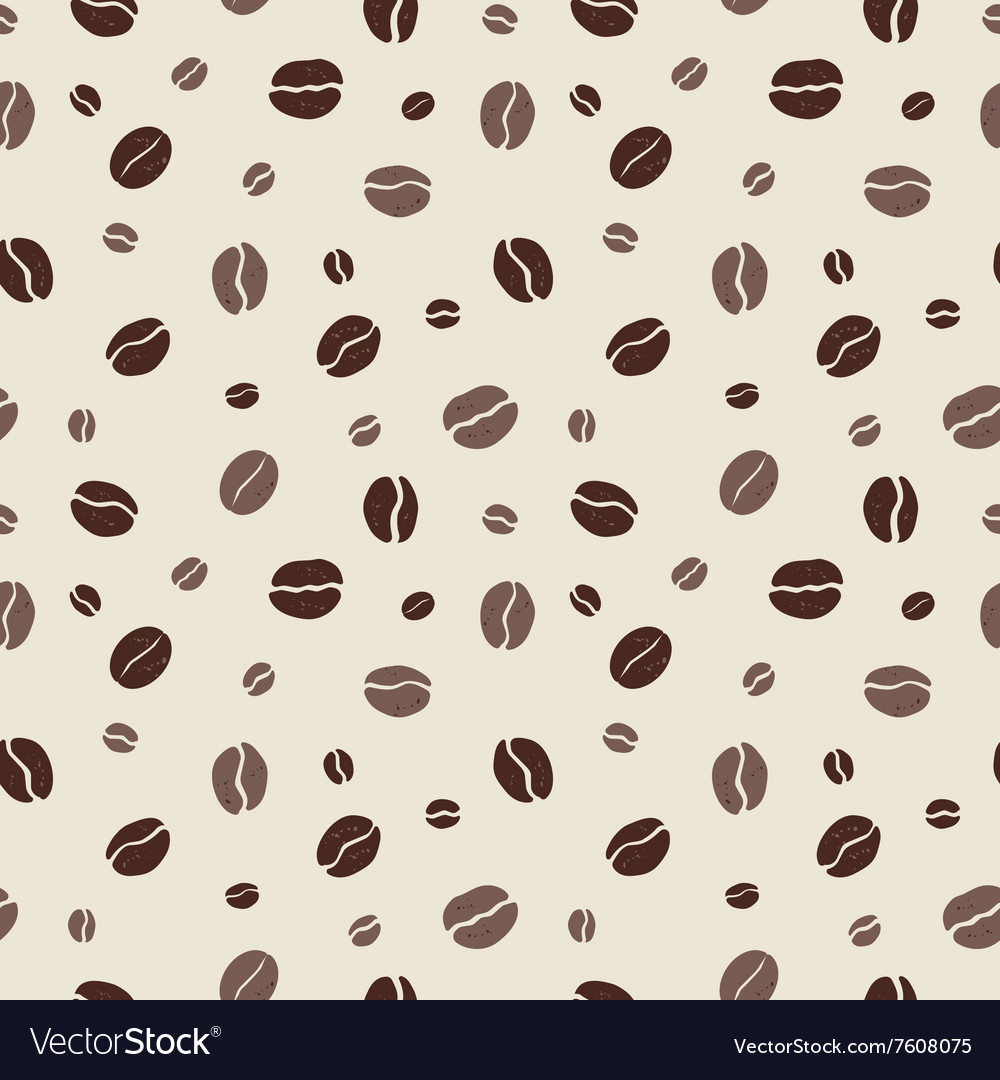 Coffee beans pattern Royalty Free Vector Image