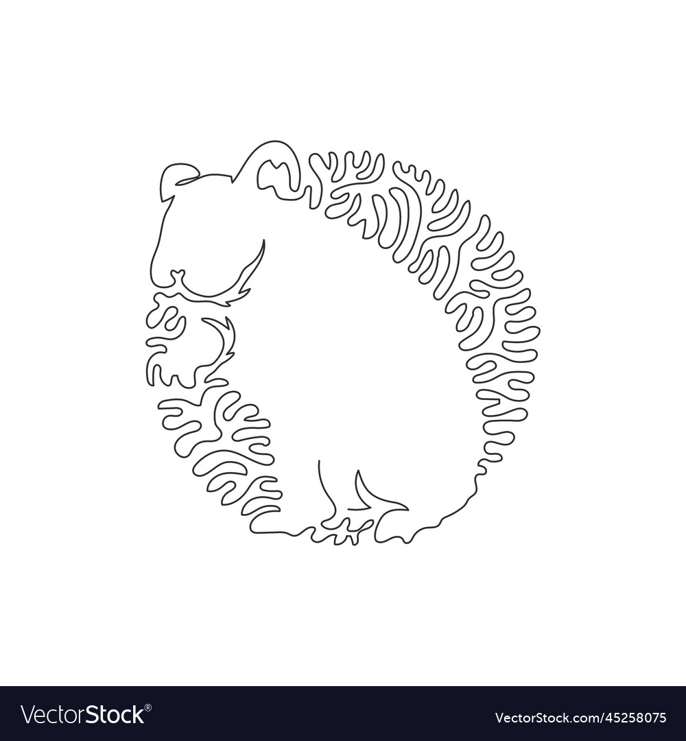 Continuous curve one line drawing of standing Vector Image Continuous curve one line drawing of standing