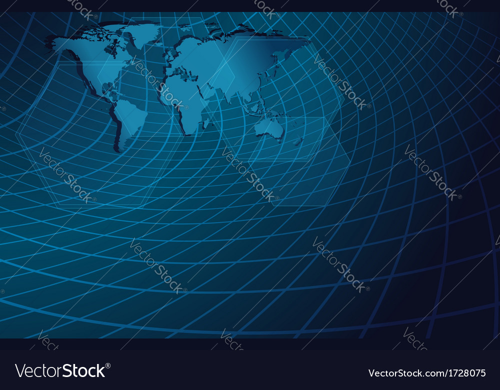 Dark blue abstract background with curved grid