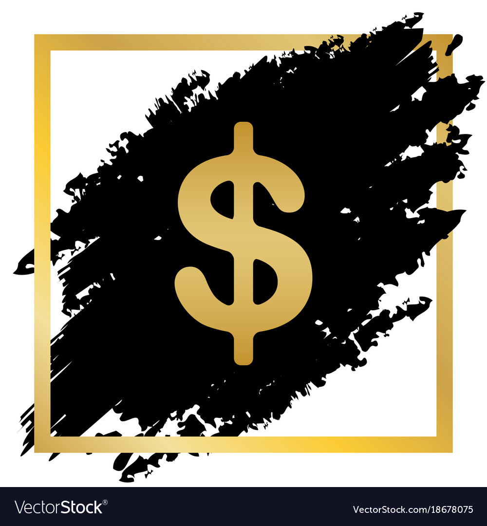 Dollars sign usd currency symbol Royalty Free Vector Image