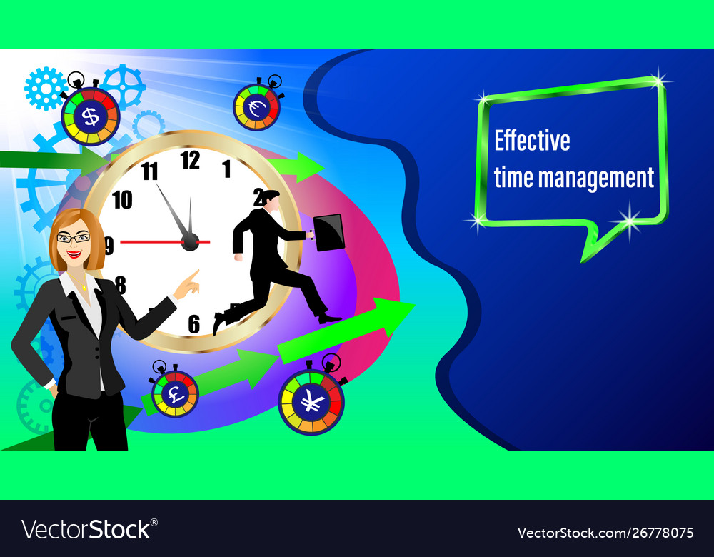 Effective time management Royalty Free Vector Image