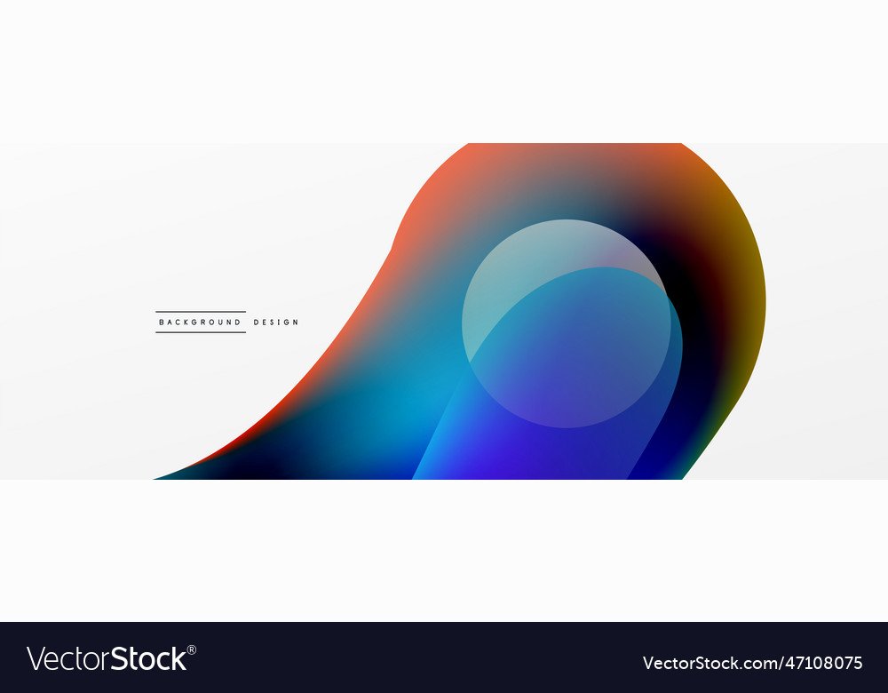 Fluid abstract background round shapes and circle vector image Fluid abstract background round shapes and circle