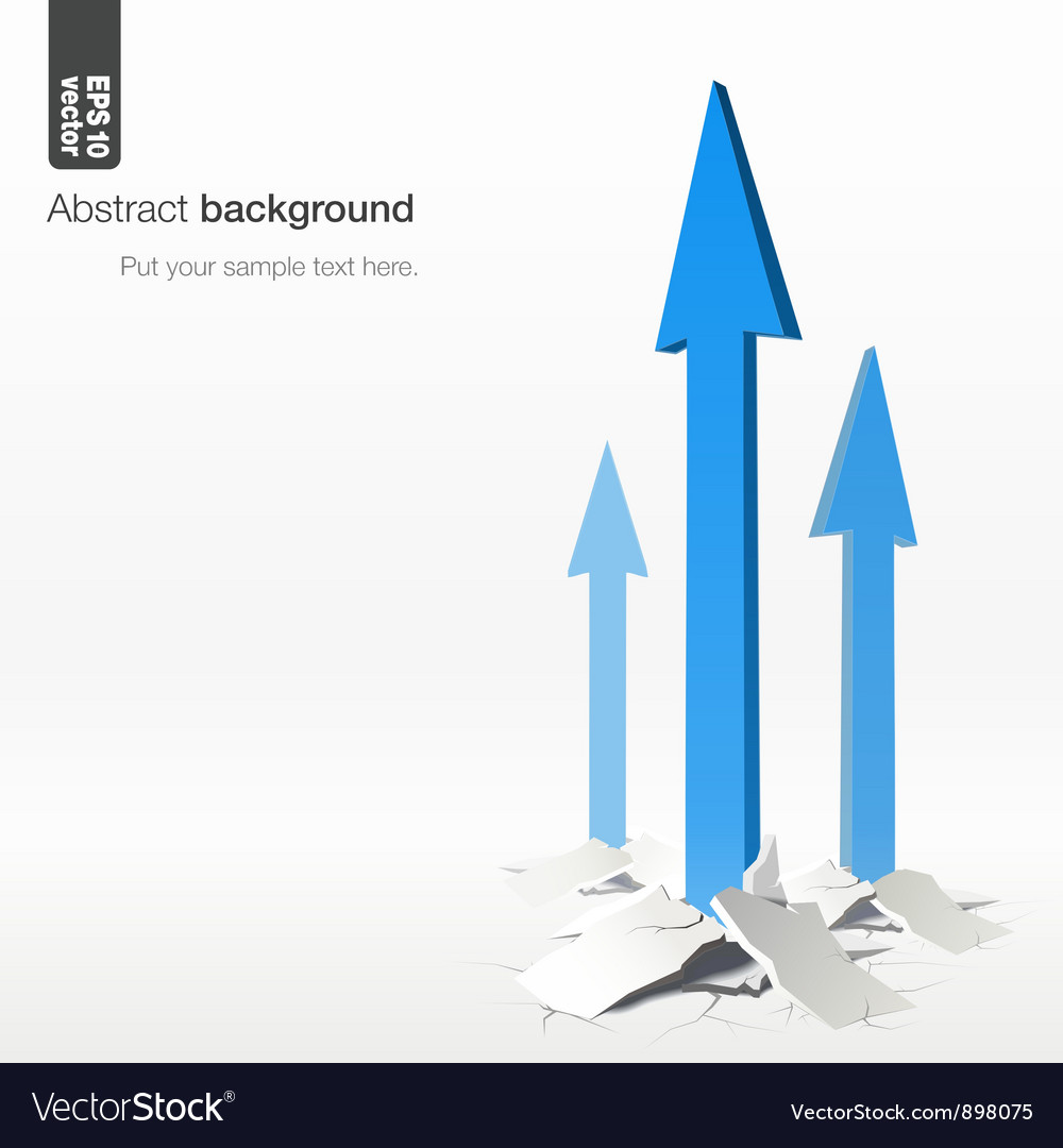 Growth arrows success concept Royalty Free Vector Image
