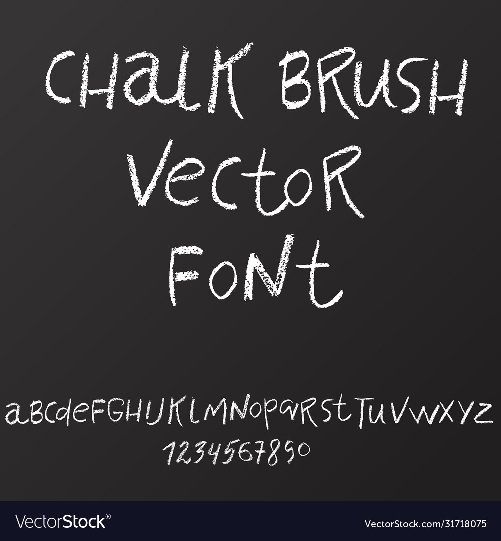 Handwritten chalked alphabet imitation