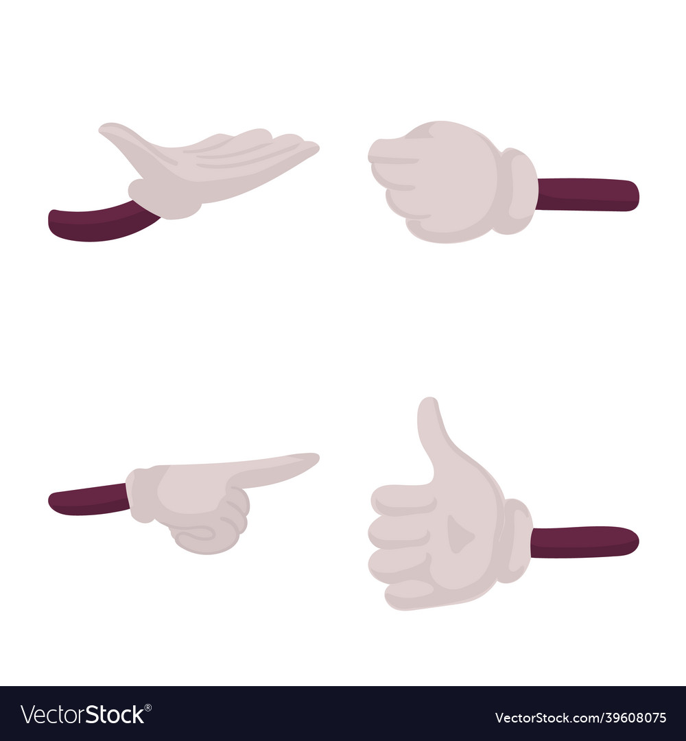 Isolated object of gestures and animation symbol