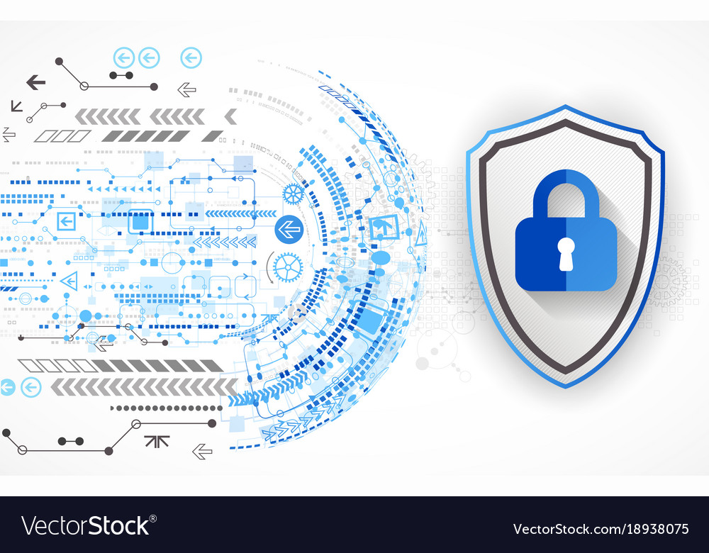 Protection concept of digital and technological Vector Image