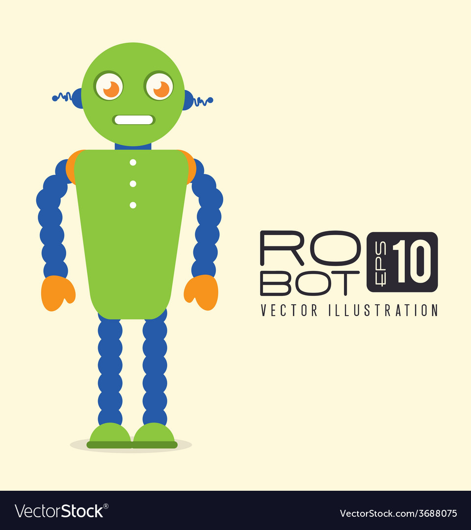 Robot design over white background
